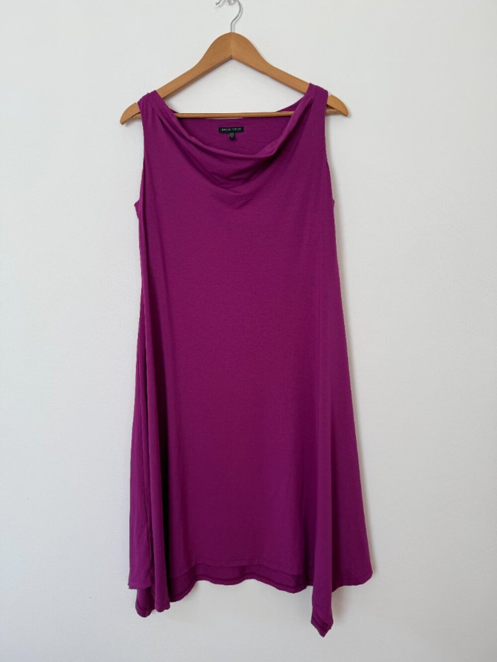 Eileen Fisher Sleeveless A-Line Swing Dress Drape Neck Layering Lagenlook Size S - Picture 2 of 12